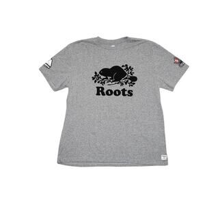 Roots Canada Beaver Graphic Tee – Heather Gray XXL – Vancouver & Maple Patch
